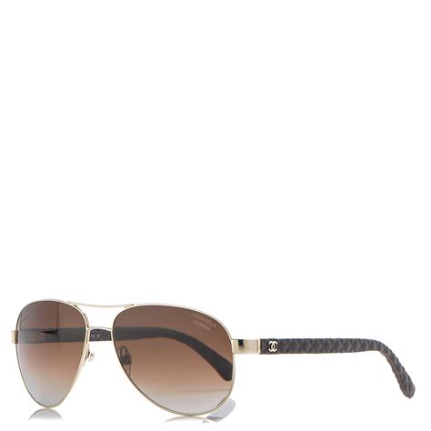 chanel 4204q gold and brown color sunglasses|Eyewear .